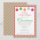 Invitation Noël Pickball Club Open House Party (Devant / Derrière)