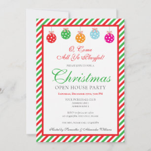 Invitation Noël Pickball Club Open House Party