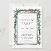 Invitation Noël Pine Garland (Devant)