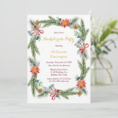 Invitation Noël Pine Mariage Bells Bachelorette Party (Debout devant)