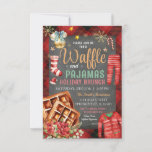 Invitation Noël Plaid Chalkboard Waffa Pajamas Fête<br><div class="desc">Noël Plaid Chalkboard Waffe Pajamas Fête Brunch Invitation</div>