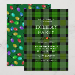 Invitation Noël Plantée Et Lumières Flamboyantes
