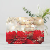 Invitation Noël Poinsettia, Fête de Noël d'entreprise (Debout devant)