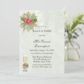 Invitation Noel Poinsettia Gold Brunch & Bubbly (Debout devant)