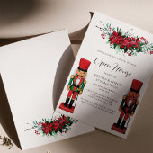 Invitation Noel Poinsettia Jouet Nutcracker Open House