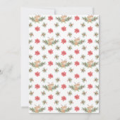 Invitation Noël Poinsettia Little Deer Baby shower (Dos)