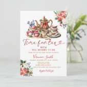 Invitation Noël pour le Baby shower de thé avec maman (Debout devant)