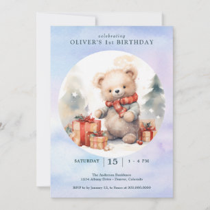 Invitation Noël Premier anniversaire