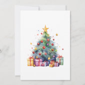 Invitation Noël présente des vacances vertes (Dos)