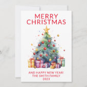 Invitation Noël présente Fêtes rouges (Devant)