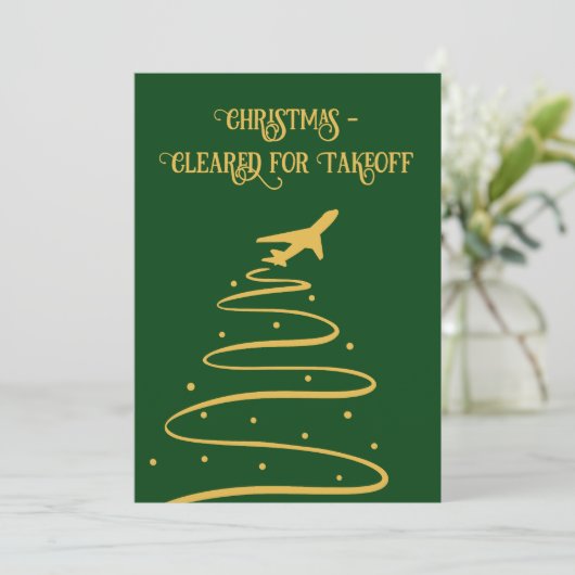 Invitation Noël prêt pour le décollage (Debout devant)