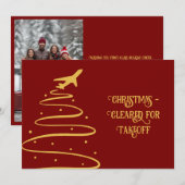 Invitation Noël prêt pour le décollage (Devant / Derrière)