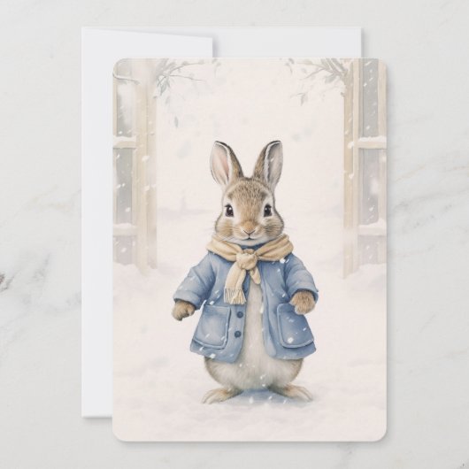 Invitation Noël Rabbit Peter Classic Anniversaire (Dos)