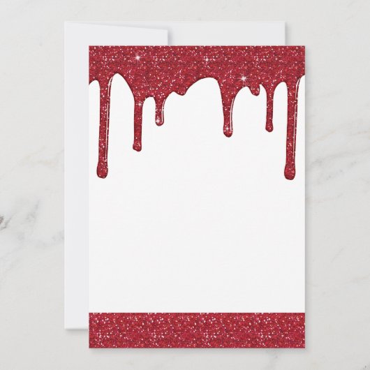 Invitation Noël Red Parties scintillant Drives Holiday Open H (Dos)