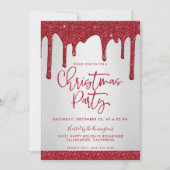 Invitation Noël Red Parties scintillant Drives Noël (Devant)