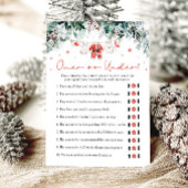 Invitation Noël Red Père Noël Plus ou moins Baby shower Jeu