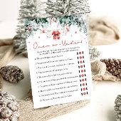 Invitation Noël Red Père Noël Plus ou moins Baby shower Jeu