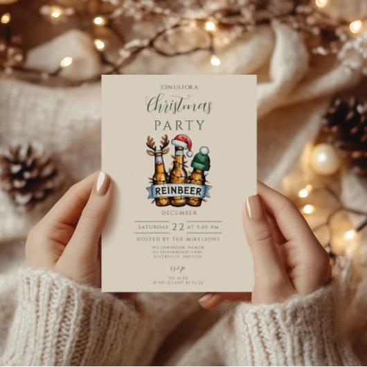 Invitation Noël Reinbeer drôle