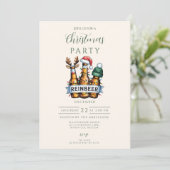 Invitation Noël Reinbeer drôle (Debout devant)