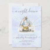 Invitation Noël religieux avec bébé Jésus, Marie & Joseph (Devant)