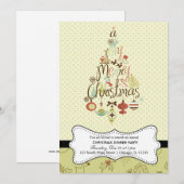 Invitation Noël rétro (Devant / Derrière)