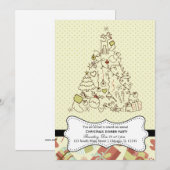 Invitation Noël rétro (Devant / Derrière)