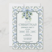 Invitation Noël rétro raypes grand-milenium dîner fête (Devant)