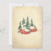 Invitation Noël Retro Vintage Sweet Un Anniversaire Fête (Dos)