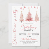 Invitation Noël rose (Devant)