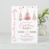 Invitation Noël rose (Debout devant)