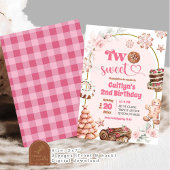 Invitation Noël rose deux doux hiver 2e anniversaire