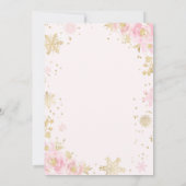 Invitation Noël rose et or Cookies et cacao Anniversaire (Dos)