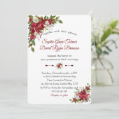 Invitation Noël Rouge blanc Mariage (Debout devant)