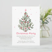 Invitation Noël Rouge et blanc (Debout devant)