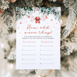 Invitation Noël Rouge Père Noël Baby shower Quel Âge Avaient-