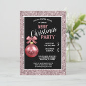 Invitation Noël rouge posh (Debout devant)