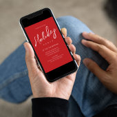 Invitation Noël Rouge Vert Classique Rouge Motif Plaid