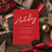 Invitation Noël Rouge Vert Classique Rouge Motif Plaid