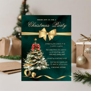 Invitation Noël Ruban de l'arbre de Noël,Vert Fête de Noël