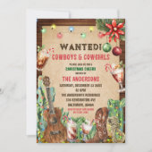 Invitation Noël Russe Cowboy Fête de Noël (Devant)