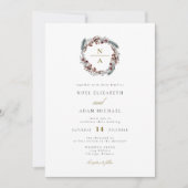Invitation NOEL Rustic Christmas Pine Winter Photo Mariage (Devant)