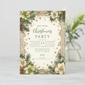 Invitation Noël Rustic Woodland Charme (Debout devant)