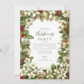 Invitation Noël rustique À feuillage persistant (Devant)