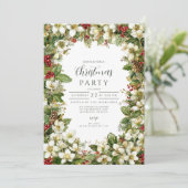 Invitation Noël rustique À feuillage persistant (Debout devant)