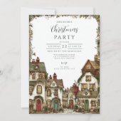 Invitation Noël rustique du chalet d'hiver (Devant)