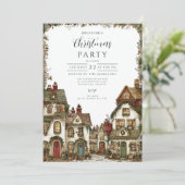 Invitation Noël rustique du chalet d'hiver (Debout devant)