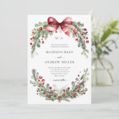 Invitation Noël Rustique Mariage de verdure (Debout devant)