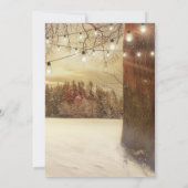 Invitation Noël rustique Mariage d'hiver (Dos)