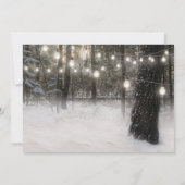 Invitation Noël rustique Mariage hivernal en forêt (Dos)