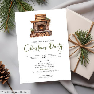 Invitation Noël rustique minimaliste neutre et terreux